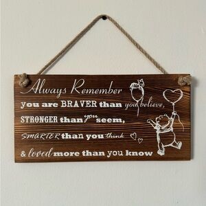 Disney Winnie The Pooh Wooden Sign
